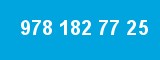 978 182 77 25 978 182 77 25